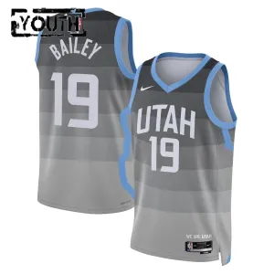 Nike Utah Jazz Ace Bailey Trikot City Edition 25/26 Swingman Grau Für Kinder