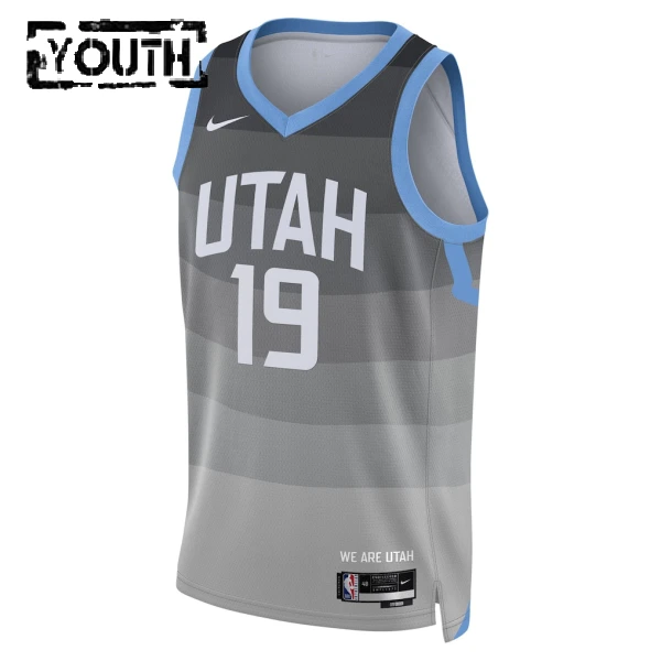 Nike Utah Jazz Ace Bailey Trikot City Edition 25/26 Swingman Grau Für Kinder