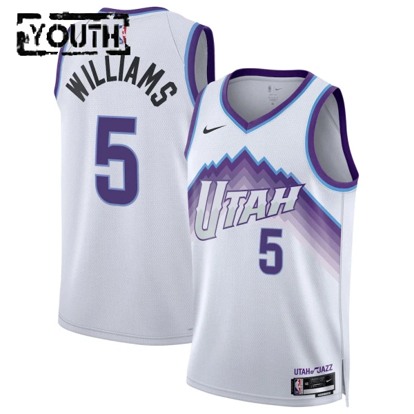 Nike Utah Jazz Cody Williams Trikot Association Edition 25/26 Swingman Weiß Für Kinder