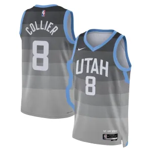 Nike Utah Jazz Isaiah Collier Trikot City Edition 25/26 Swingman Grau Für Herren