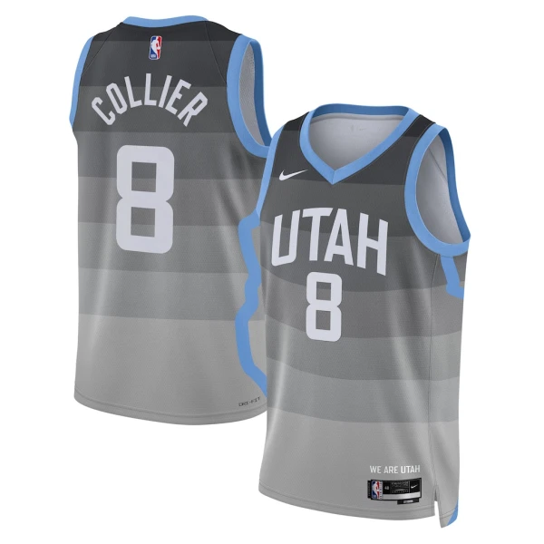 Nike Utah Jazz Isaiah Collier Trikot City Edition 25/26 Swingman Grau Für Herren