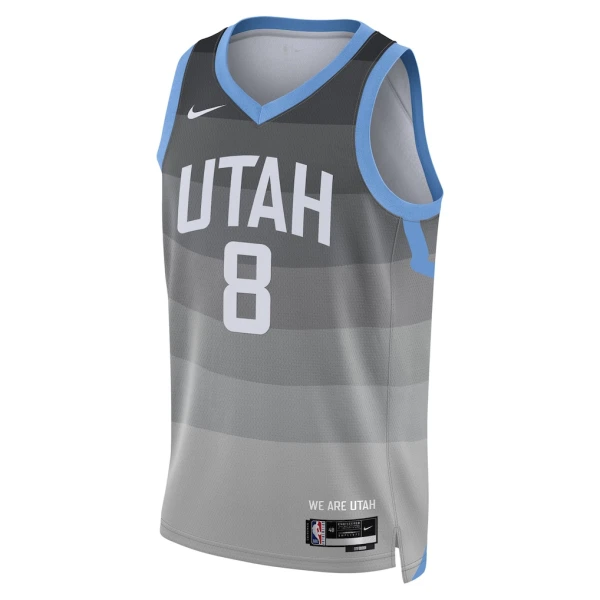 Nike Utah Jazz Isaiah Collier Trikot City Edition 25/26 Swingman Grau Für Herren
