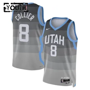 Nike Utah Jazz Isaiah Collier Trikot City Edition 25/26 Swingman Grau Für Kinder