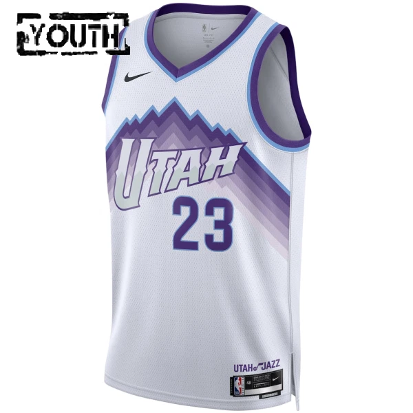 Nike Utah Jazz Lauri Markkanen Trikot Association Edition 25/26 Swingman Weiß Für Kinder