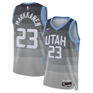 Nike Utah Jazz Lauri Markkanen Trikot City Edition 25/26 Swingman Grau Für Herren