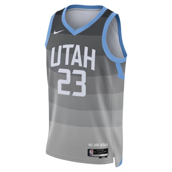 Nike Utah Jazz Lauri Markkanen Trikot City Edition 25/26 Swingman Grau Für Herren