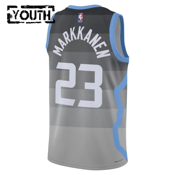 Nike Utah Jazz Lauri Markkanen Trikot City Edition 25/26 Swingman Grau Für Kinder