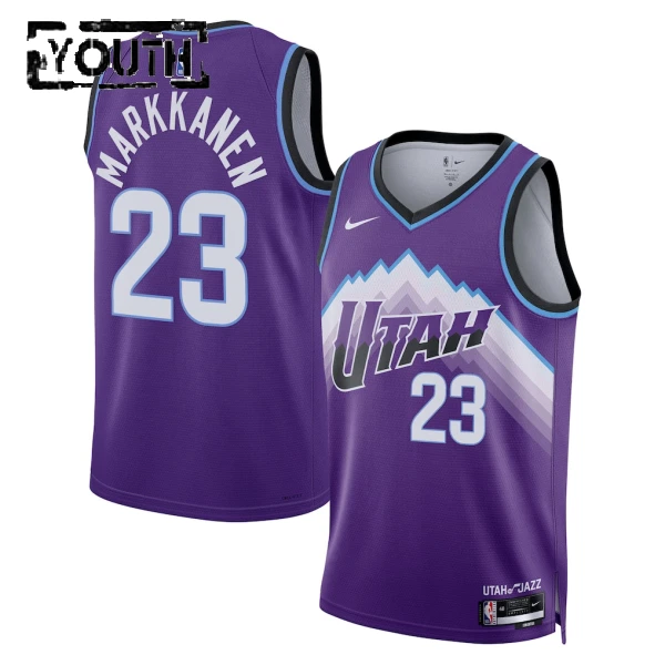 Nike Utah Jazz Lauri Markkanen Trikot Icon Edition 25/26 Swingman Lila Für Kinder