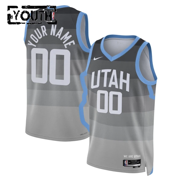 Nike Utah Jazz Trikot Personalisiert City Edition 25/26 Swingman Grau Für Kinder Nike Utah Jazz Trikot Personalisiert City Edition 25/26 Swingman Grau Für Kinder