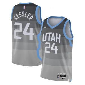 Nike Utah Jazz Walker Kessler Trikot City Edition 25/26 Swingman Grau Für Herren