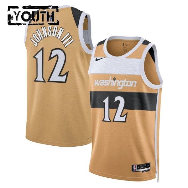Nike Washington Wizards Tre Johnson III Trikot City Edition 25/26 Swingman Gold Für Kinder