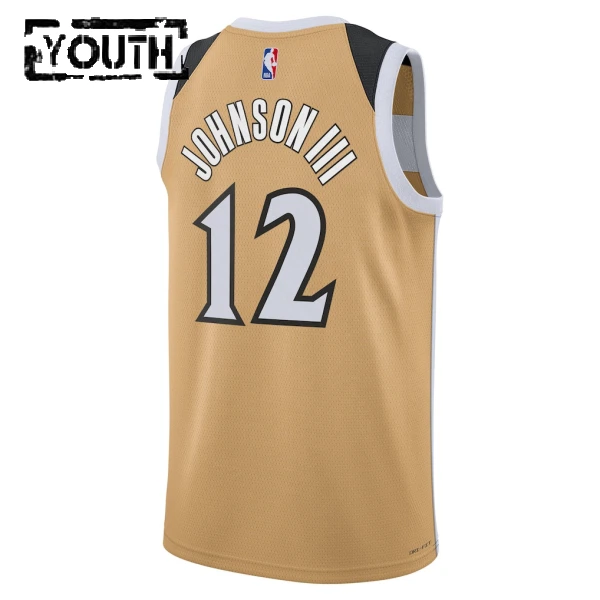 Nike Washington Wizards Tre Johnson III Trikot City Edition 25/26 Swingman Gold Für Kinder