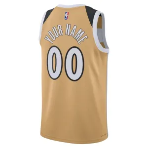 Nike Washington Wizards Trikot Personalisiert City Edition 25/26 Swingman Gold Für Herren