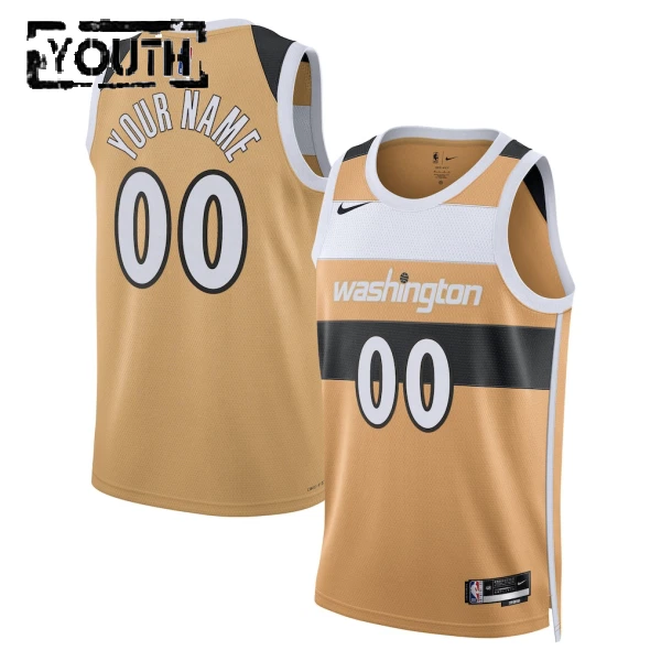 Nike Washington Wizards Trikot Personalisiert City Edition 25/26 Swingman Gold Für Kinder Nike Washington Wizards Trikot Personalisiert City Edition 25/26 Swingman Gold Für Kinder