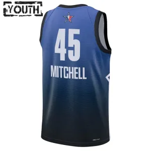 Nike Donovan Mitchell 45 Trikot All Star 2023 Swingman Blau Für Kinder