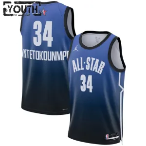 Nike Giannis Antetokounmpo 34 Trikot All Star 2023 Swingman Blau Für Kinder