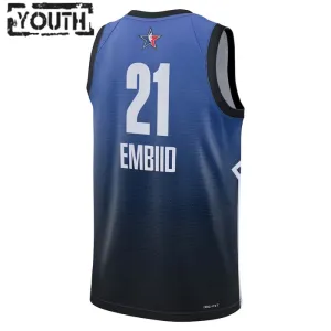 Nike Joel Embiid 21 Trikot All Star 2023 Swingman Blau Für Kinder