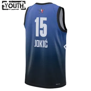 Nike Nikola Jokic 15 Trikot All Star 2023 Swingman Blau Für Kinder