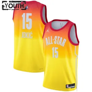 Nike Nikola Jokic 15 Trikot All Star 2023 Swingman Orange Für Kinder