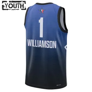 Nike Zion Williamson 1 Trikot All Star 2023 Swingman Blau Für Kinder