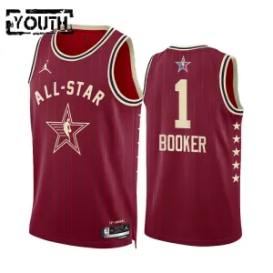 Devin Booker Trikot All Star 2024 Swingman Rot Für Kinder