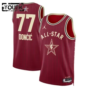 Luka Doncic Trikot All Star 2024 Swingman Rot Für Kinder