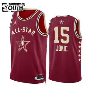 Nikola Jokic Trikot All Star 2024 Swingman Rot Für Kinder