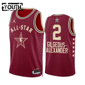 Shai Gilgeous Alexander Trikot All Star 2024 Swingman Rot Für Kinder