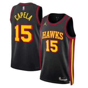 Jordan Atlanta Hawks Clint Capela 15 Trikot Statement Edition Swingman Schwarz Für Herren