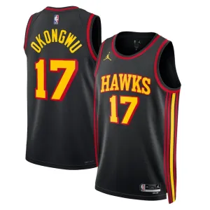 Jordan Atlanta Hawks Onyeka Okongwu 17 Trikot Statement Edition Swingman Schwarz Für Herren