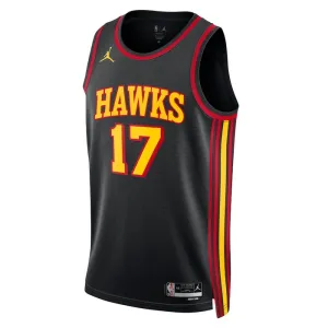 Jordan Atlanta Hawks Onyeka Okongwu 17 Trikot Statement Edition Swingman Schwarz Für Herren