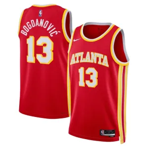 Nike Atlanta Hawks Bogdan Bogdanovic 13 Trikot Icon Edition Swingman Rot Für Herren