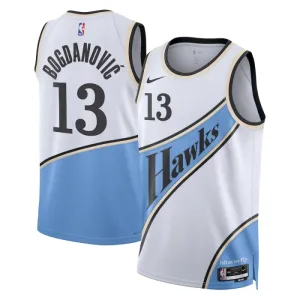 Nike Atlanta Hawks bogdan Bogdanovic Trikot City Edition 24/25 Swingman Weiß Für Herren