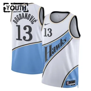Nike Atlanta Hawks bogdan Bogdanovic Trikot City Edition 24/25 Swingman Weiß Für Kinder