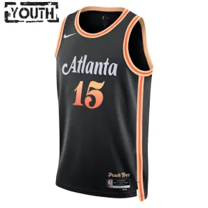 Nike Atlanta Hawks Clint Capela 15 Trikot City Edition 22/23 Swingman Schwarz Für Kinder