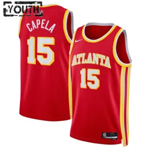 Nike Atlanta Hawks Clint Capela 15 Trikot Icon Edition Swingman Rot Für Kinder