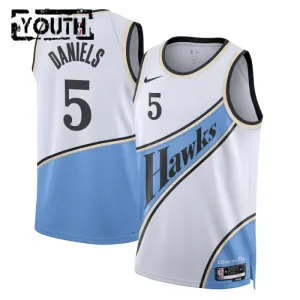 Nike Atlanta Hawks dyson Daniels Trikot City Edition 24/25 Swingman Weiß Für Kinder