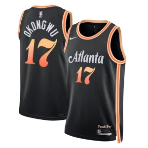 Nike Atlanta Hawks Onyeka Okongwu 20 Trikot City Edition 22/23 Swingman Schwarz Für Herren