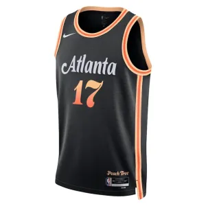 Nike Atlanta Hawks Onyeka Okongwu 20 Trikot City Edition 22/23 Swingman Schwarz Für Herren