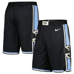 Nike Atlanta Hawks Shorts City Edition 23/24 Swingman Schwarz Für Herren