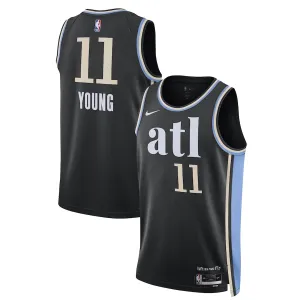 Nike Atlanta Hawks Trae Young Trikot City Edition 23/24 Swingman Schwarz Für Herren