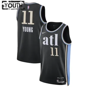 Nike Atlanta Hawks Trae Young Trikot City Edition 23/24 Swingman Schwarz Für Kinder