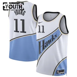Nike Atlanta Hawks Trae Young Trikot City Edition 24/25 Swingman Weiß Für Kinder