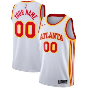 Nike Atlanta Hawks Trikot Personalisiert Association Edition Swingman Weiß Für Herren