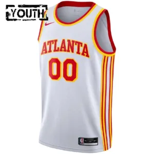 Nike Atlanta Hawks Trikot Personalisiert Association Edition Swingman Weiß Für Kinder