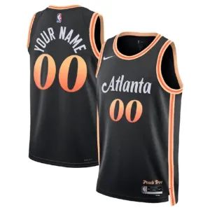 Nike Atlanta Hawks Trikot Personalisiert City Edition 22/23 Swingman Schwarz Für Herren