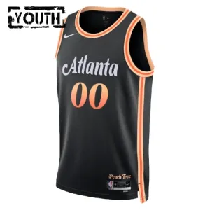 Nike Atlanta Hawks Trikot Personalisiert City Edition 22/23 Swingman Schwarz Für Kinder