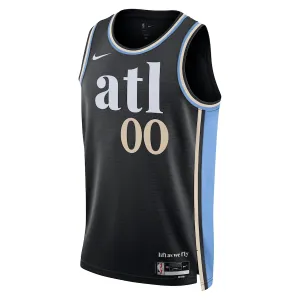 Nike Atlanta Hawks Trikot Personalisiert City Edition 23/24 Swingman Schwarz Für Herren