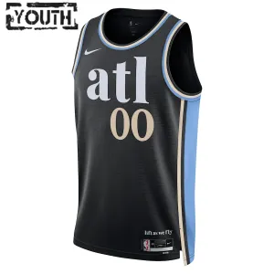 Nike Atlanta Hawks Trikot Personalisiert City Edition 23/24 Swingman Schwarz Für Kinder