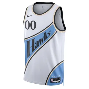 Nike Atlanta Hawks Trikot Personalisiert City Edition 24/25 Swingman Weiß Für Herren